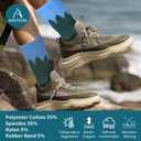 ANOTION Funny Hiking Socks for Men & Women - Moisture Wicking Lightweight Compression Socks,Women Hiking Socks Summer