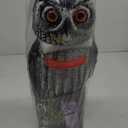Hausse Solar Fake Owl Decoy Scare Birds Away, Solar Powered Motion Activated Scarecrow Deterrent Owl with Glowing Eyes, Scary Sound & Rotate Head, Nature Enemy Bird Repellent for Outdoor Garden Yard