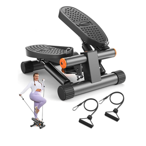 Niceday Steppers for Exercise, Mini Stair Stepper with Resistance Bands at Home Workout Equipment with 300LBS Loading Capacity, Hydraulic Fitness Stepper with LCD Monitor