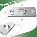Fongone 20pcs Galvanized Ceiling Flange Hanger Plate Fits 1/2-inch Threaded Rod, Ceiling Flange Hanger for DIY Plumbing &Industrial Decor ,Galvanized Iron, Wall Mounting