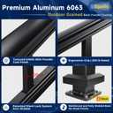 Egadis 2 Pack 42 in x 6 ft Modular Aluminum Porch and Deck Railing Kit