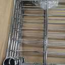 Amazon Basics 4-Shelf Adjustable Heavy Duty Steel Wire Rack Storage Shelving Unit for Kitchen, Garage, Easy Assembly, 350 lbs Per Shelf, 36" x 14" x 54", Chrome Silver