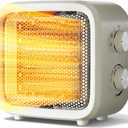 Small Space Heater, 1500W Mini Desk Heater for Office, Portable PTC Ceramic Heater with Thermostat, 2S Fast Heating, Safe & Quiet for Bedroom, Bathroom, Under Desk & Indoor Use (Beige)