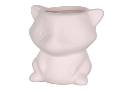 Paint Your Own Animal Succulent Planter DIY Ceramic Animal Succulent Pot Figurine Unpainted Ceramic Paintable Cartoon Animal Shaped Flowerpot with Drainage Hole for Kids Classroom Craft