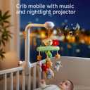 TUMAMA Crib Mobile with Music and Lights, Baby Mobile Cute Bee Crib Toys Hanging, Remote Control Nursery Mobiles for Bassinet, Rotation, Starlight Projection and Lullabies for Babies