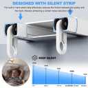 Double Row Curtain Track Ceiling Mounted, Silent Heavy Duty Curtain Track System, Sliding Rails for Curtains, Room Divider for Bedroom Living Room Hospital (Track Ships in Sections with Connectors)