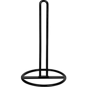 Countertop Paper Towel Holder, Kitchen Tissue Holder for Kitchen Organization and Storage, Paper Towel Holder for Standard and Large Paper Rolls (Black)