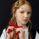 3 x Red Velvet Ribbon 1 Inch, Velvet Christmas Ribbon, 10 Yards Vintage Thick Velvet Ribbon for Gift Wrapping Christmas Tree Ornaments, Velvet Bows Making, Wreaths Decoration, Hair Ties Crafts, Sewing