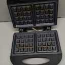 Elite Gourmet Maxi-Matic Electric Nonstick Belgian Waffle Iron Snack Maker Machine, Breakfast, Sandwiches, Compact & Portable, 2 Slice, Black