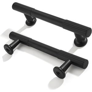 10-Pack 3-3/4 Inch Hole Center Matte Black Cabinet Pulls Solid Heavy Duty Cabinet Pull is Suitable for Drawers Dressers Handles Kitchens Bathroom cabinets