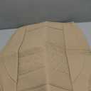 UHANBUT Luxury Faux Leather Car Seat Cover, Anti-Slip Waterproof Universal Front Bottom Seat Protector with Storage Pocket, Triangular Pattern Vehicle Seats Cushion for Sedans, SUVs, Trucks (Beige)