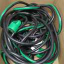 30 Amp 75 Feet RV Extension Cord with Grip Handle, Heavy Duty 10 Gauge 3-Prong 125V STW Pure Copper RV Cord, NEMA TT-30P/R with Cord Organizer for RV Trailer Campers, Black&Green, ETL Listed