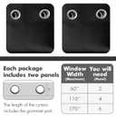 MIULEE Room Darkening Curtains Thermal Insulated Black Out Drapes Solid Window Treatment Grommet Light Blocking Blackout Curtain for Living Room Bedroom 2 Panels Set 52 x 54 inch Length Black