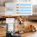 Heouvo 2.1 Gallon Automatic Dog Water DispenserWide Mouth for Easy Hand-in CleaningRemovable Stainless Steel Bowl, Gravity Refilling Large Capacity for Cats and Dogs, Multi-Pet Homes