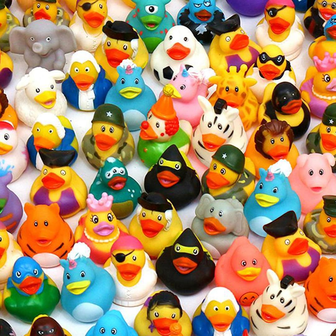60 Pack Rubber Duck for Jeeps Ducking - 2.3 Inch Bulk Floater Duck for Kids - Baby Bath Toy Assortment - Party Favors, Birthdays, Bath Time, and More (50 Varieties) 60 Pack Rubber Duck for Jeeps Ducking - 2.3 Inch Bulk Floater Duck for Kids - Baby Bath Toy Assortment - Party Favors, Birthdays, Bath Time, and More (50 Varieties)