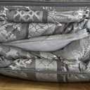 Madison Park Bellagio Cozy Comforter Set - Luxurious Jaquard Traditional Damask Design, All Season Down Alternative Bedding with Matching Shams, Decorative Pillow, King(104"x92") , Grey 7 Piece