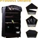 Bird Cage Cover(Black) Good Night Birdcage Cover Black-Out Birdcage Cover Durable Breathable Washable Material (18.1Lx14.1Wx36H)