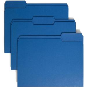 Smead Standard File Folders, 100 Count, Navy, 1/3-Cut Tabs, Letter Size (13193)
