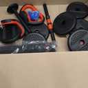 Adjustable Dumbbells,20/30/40/60/80lbs Free Weight Set with Connector, 4 in1 Dumbbells Set Used as Barbell/Kettlebells/Push up Stand, Fitness Workout Equipment for Home Gym for Youth,Women/Men