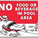 Poolmaster Sign for Residential or Commercial Swimming Pools, No Food or Beverage 18"x12"