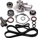 ECCPP TCKWP332 TB332-168K1 CPW6622 Timing Belt Water Pump Kit 2006-2009 for Mitsubishi Eclipse 2004-2006 for Mitsubishi Galant 2004-2006 for Mitsubishi Lancer 2004-2006 for Mitsubishi Outlander (Timing Belt(123 teeth) + 13 PCS)