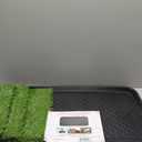 Ottomanson Artificial Grass Puppy Potty Training Pad with Tray, 15" x 30" Reusable Pee Pad for Small Pets and Dogs