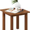 Furinno FG18506 Tioman Hardwood Patio Furniture Outdoor End Table, Natural