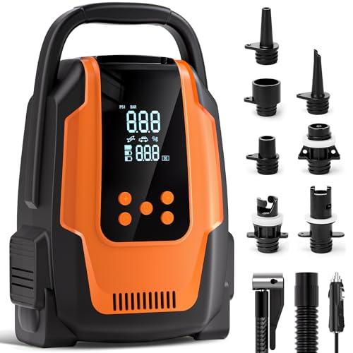 Komobe Electric Paddle Board Pump, 50PSI High Pressure Portable SUP Air Pump with Auto-Off and Deflation Function, 12V DC Car Connector for Stand Up Paddle Boards, Car Tires, Boats, Kayaks