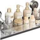 Shower Caddy Suction Cup,Detachable Bathroom Shower Organizer for Bathroom Storage, Wall Mounted Shower Shelves,Rustproof Shelf No Drilling Large Capacity Removable Rack 1 Pack Grey