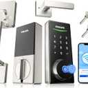 Philips WiFi Smart Lock with Front Door Handle Set, Built-in WiFi, APP Remote & Voice Control, Fingerprint Keyless Entry Door Lock, Keypad Deadbolt Smart Locks for Front Door, Auto-Lock, Satin Nickel