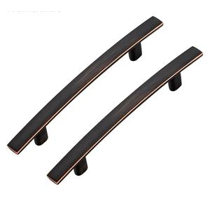 30 Pack Cabinet Handles 3" Hole Center - Curved Cabinet Pulls Oil Rubbed Bronze Drawer Pulls for Kitchen Cupboard Solid Hardware for Dresser Drawer Arch Hardware