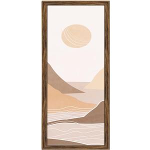 6x11 Frame Rustic Brown, Distressed 11x6 Picture Frame, Art Pic Hanging Poster Frame, 6 by 11 Gallery Family Concert Portrait Wall Photo Frame Horizontal Vertical Display Gift