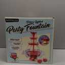 Nostalgia LPF230 3-Tier Lighted Party Fountain, Holds 1.5 Gallons, LED Lighted Base, Includes 8 Reusable Cups