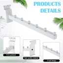 Zonon 10 Pcs 6 Ball Gridwall Waterfall Hooks 12 Inch Gridwall Clothes Hanger Grid Wall Waterfall Faceout Hooks Grid Wall Accessories for Garment Displaying Retail Shirt Home Garage, White