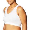 Bali Women's Comfort Revolution Seamless Crop Top, White, Large
