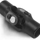 3/4" Round x 3/4" Round Single Steering Shaft Universal U Joint 3/4" Round to 3/4" Round Black Steering Shaft Universal Coupling 35 Working Angle 3-3/4" Total Length
