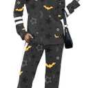 RUBZOOF Womens Lounge Sets 2 Piece Sweatsuits Fall Outfits Halloween-A 2XL (XXL)