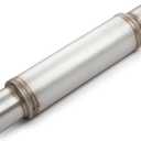 A-KARCK 3" Inlet Exhaust Resonator, 3" Inlet 3" Outlet 21" Overall Length Muffler Resonator Stainless Steel