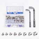 T-Bolt Hose Clamps 24Pcs Fuel Line Clamps Working Range 17-43mm 304 Stainless Steel Heavy Duty Hose Clamps Intercooler Pipe Clamp with Two L-Wrenchs