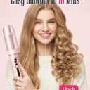 ZAVAREA Automatic Rotating Curling Iron for Long Hair - 1 Inch Curling Wand for Beach Waves & Loose Curls, Easy Hair Curler for Beginners, Anti-Scald & Frizz-Free, Dual Voltage for Travel