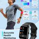 Fitpolo Smart Watches for Men Android & iPhone, Alexa Built-in [1.8" HD Screen] IP68 Waterproof Fitness Watch with Bluetooth Call (Answer/Make), Heart Rate/Sleep/SpO2 Monitor, 105+ Sports Tracker