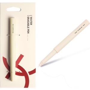 KEARING New White Water Erasable Marking Pen for Fabric, Smooth Touch Disappearing Ink Marker, Fabric Embroidery Pen, Water Soluble Tool for Quilting, Sewing, DIY Crafts