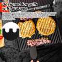2pcs Grill Scraper for George Foreman, Nylon Spatula Indoor Grill with Grooves Heat-Resistant Household Cleaner Tool Comfortable Grip Non-Stick Cleaning Brush