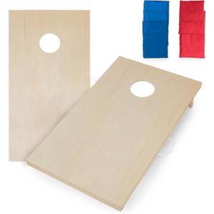 Triumph Sports Regulation Cornhole Board Set with 2 Boards, 8 Weather-Resistant Cornhole Bags & Durable All-Wood Design Perfect for Tailgates, BBQs, Parties & Backyard Fun, 2' x 4'