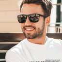 KALIYADI Polarized Sunglasses for Men, Lightweight Sun Glasses with UV Protection for Driving Fishing Golf ((3 Pack) Black/Black/Black)