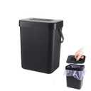 DIYOHFE Compost Bin Kitchen, Hanging Trash can with Lid for Counter Top or Under Sink, Hanging Trash Can with Lid, Trash can 1.3 Gallon /5L for Bathroom/Bedroom/Office/Cupboard(Black)