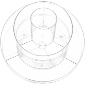 Didiseaon Desktop Storage Box Cosmetic Organizing Rack 2-layer Makeup Organizer Rotatable Makeup Holder