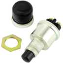 QWORK Engine Start Push Button Switch, 4 Pcs 12V 50A Momentary Start Switch for Car Truck Boat, Black Cap