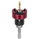 KEENTECH Carbide Tipped 82 Countersink Drill Bit with Depth Stop, 3/8" Dia x 1/8" Drill Diameter x 1/4" Shank, Adjustable Depth Stop with Ball Bearing for High Fine Finish on Softwood and Hardwood