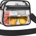 Clear Bag for Stadium Events Clear Sports Fan Handbags Purses with Adjustbale Strap for Concerts Festivals Game Day
